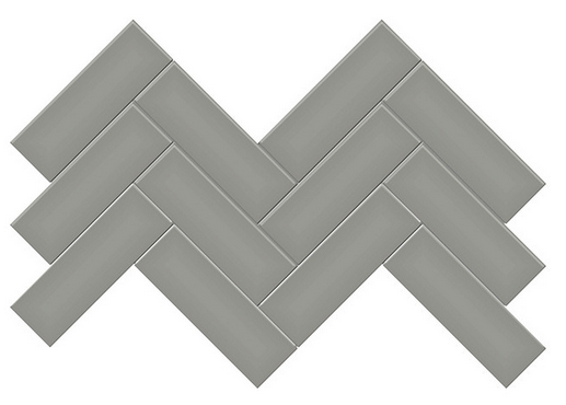 4501 0524 0 Anatolia 2x6 Soho Cement Chic Glossy Herringbone Mosaic Tile 2x6 Soho Cement