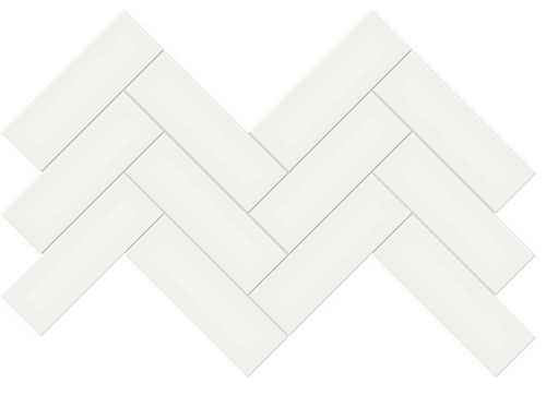 4501 0528 0 Anatolia 2x6 Soho Canvas White Matte Herringbone Mosaic Tile 2x6 Soho Canvas