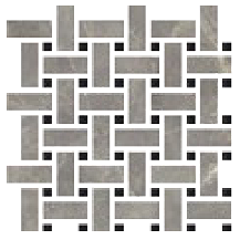 Fioranese - Marmorea GRIGIO IMPERIALE Intreccio Porcelain Mosaic Tile (Polished Finish - 12"x12" Sheet)