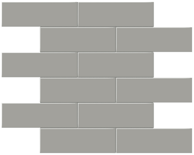 4501 0508 0 Anatolia 2x6 Cement Chic Brick Matte Mosaic Tile 2x6 Soho Cement Chic Brick