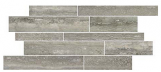 Panaria - Flow NATURAL Porcelain Muretto Mosaic Tile (12"x28" Sheet - Matte Finish)