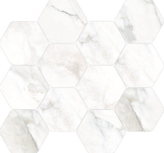 Happy Floors - Kobe BORGHINI Porcelain Hexagon Mosaic Tile (12"x13.5" Sheet - Matte Finish)