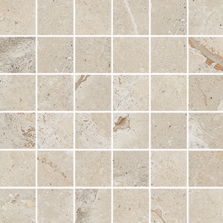 Happy Floors - 2"x2" Eva SAND Natural Mosaic Tile (Matte Finish - 12"x12" Sheet)