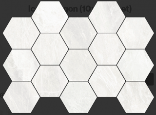 Happy Floors - Bernini ICE Porcelain Hexagon Mosaic Tile (Matte Finish - 10"x14" Sheet)