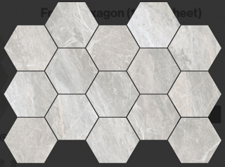 Happy Floors - Bernini FROST Porcelain Hexagon Mosaic Tile (Matte Finish - 10"x14" Sheet)