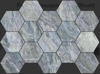 Happy Floors - Bernini FROZEN Porcelain Hexagon Mosaic Tile (Matte Finish - 10"x14" Sheet)