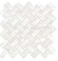 Emil - Tele Di Marmo WHITE PARADISO Polished Porcelain Intreccio Mosaic Tile (Glossy Finish - 12"x12" Sheet)