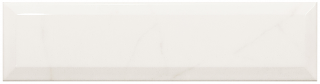 Equipe - 3"x12" CARRARA METRO Ceramic Wall Tile (Glossy Finish - Beveled Edges)