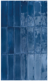 Ergon - 2-3/8""x9-7/16" Essential Brick BLU Ceramic Wall Tile (Glossy Finish)