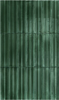 Ergon - 2-3/8""x9-7/16" Essential VERDE Arco 3D Deco Ceramic Wall Tile (Glossy Finish)